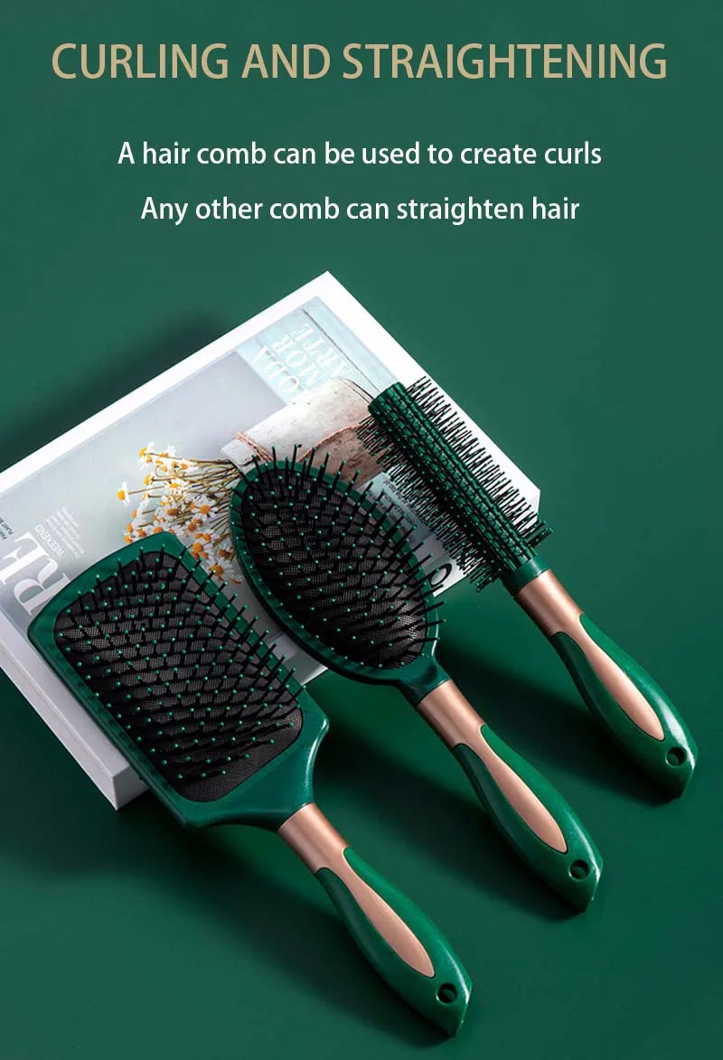 KLINA Air Cushion Scalp Massage Comb – Anti-Static Detangler for Salon & Home
