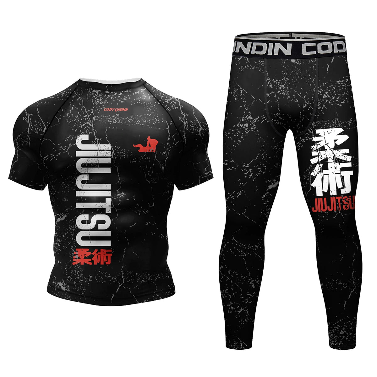 MMA BJJ Compression T-Shirt, Pants & Muay Thai Shorts Rash Guard – Multi-Piece Fitness Sport Suit
