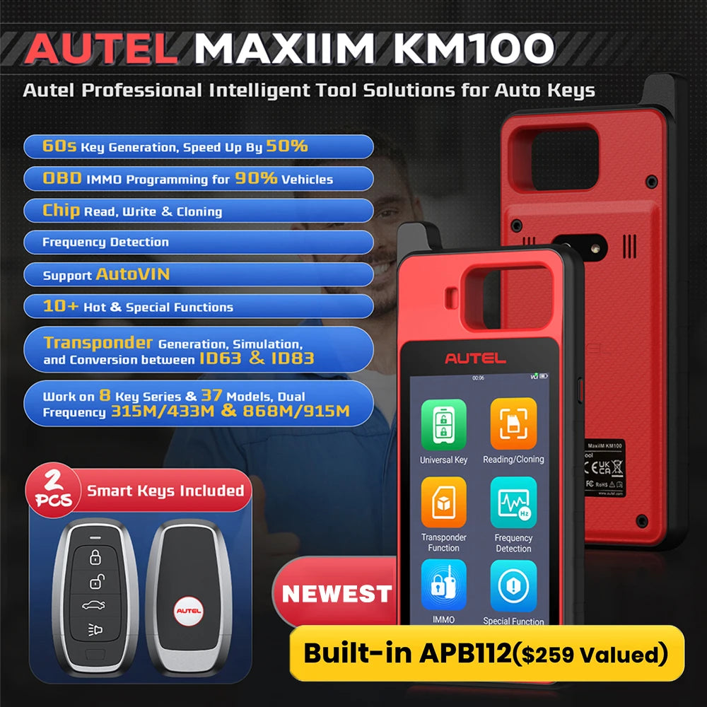 Autel MaxiIM KM100 Car Key Fob Programmer Tool