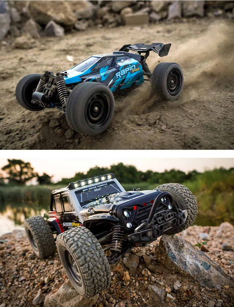 16103 PRO 1:16 Scale 4WD Brushless RC Car – 70KM/H Off-Road Climbing Truck with LED Lights