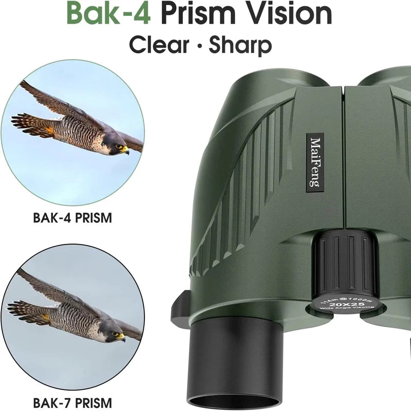 20x25 Compact Binoculars for Outdoor Viewing