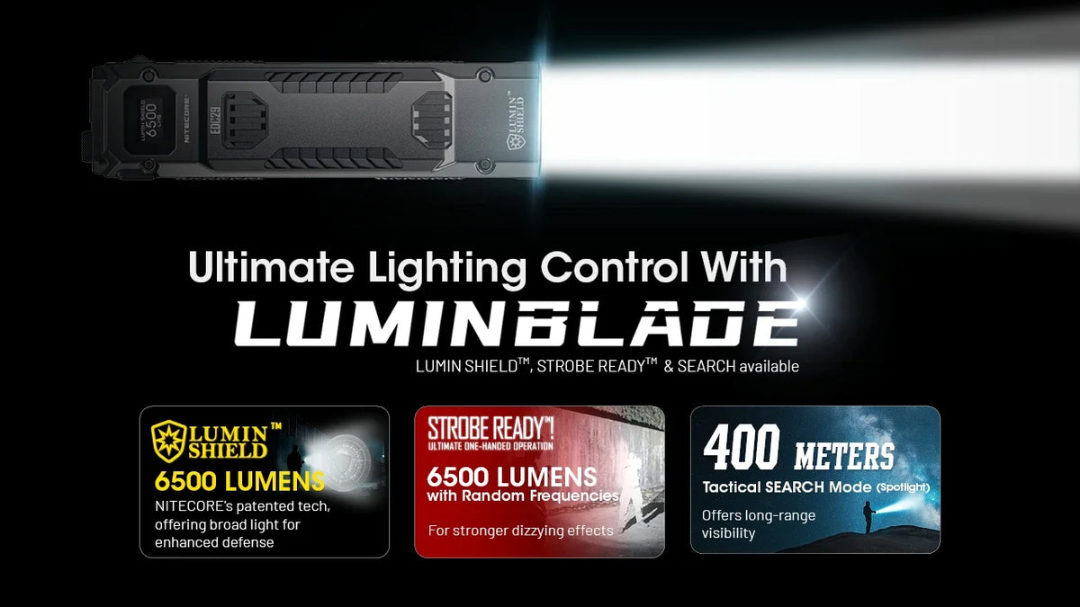 NITECORE EDC29 – 6500 Lumen USB-C Rechargeable EDC Flashlight with OLED Display & 2500mAh Battery