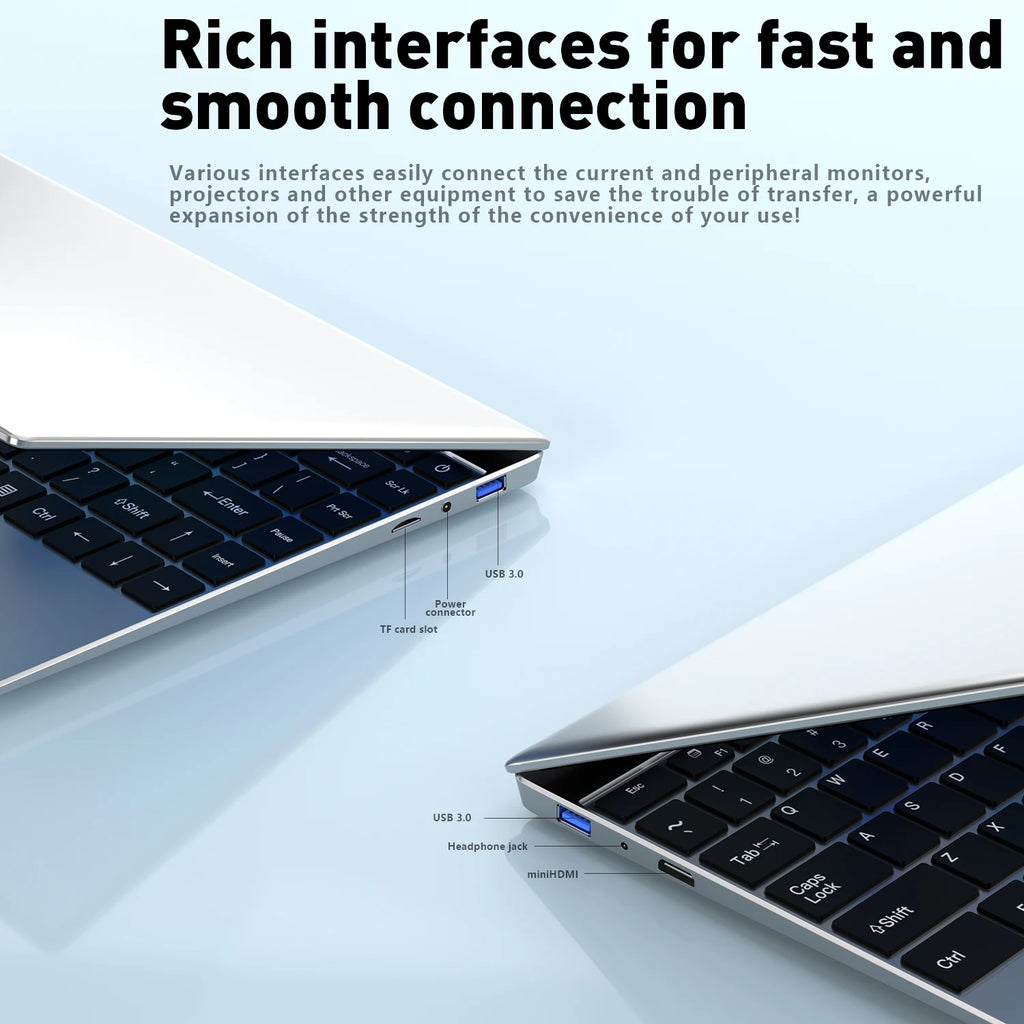 14.1" Intel i7-8650U Ultra Slim Laptop – Up to 32GB RAM, 2TB SSD, Windows 11