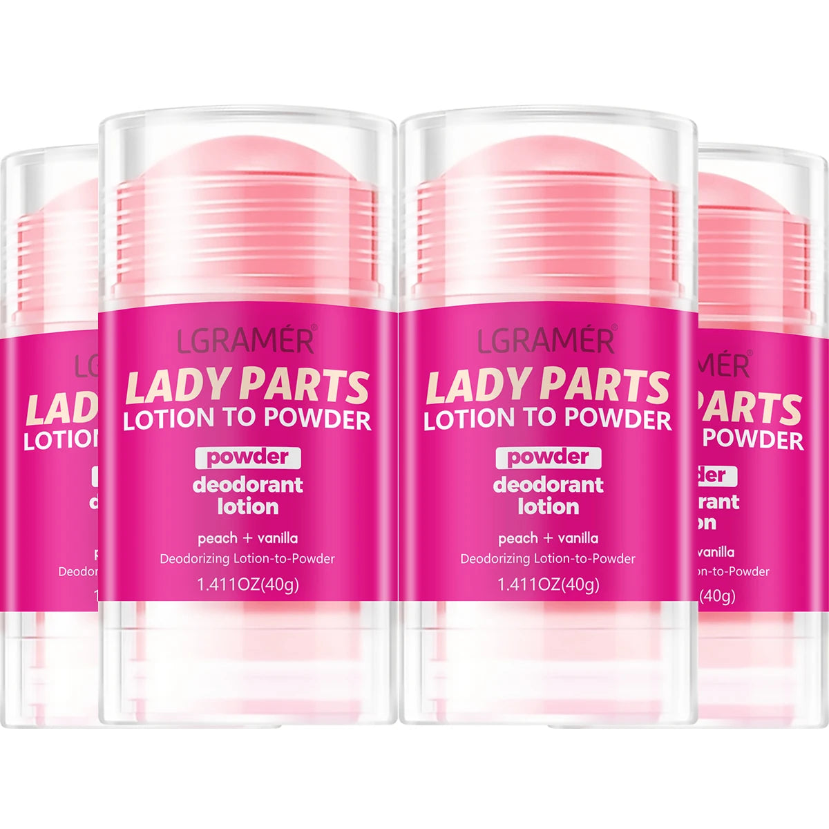 Women's Peach Vanilla Deodorant Lotion – Multi-Fruit Long-Lasting Fragrance
