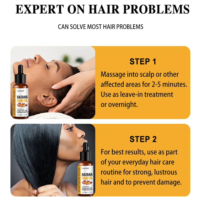 Batana Oil Hair Growth Serum — Anti-Hair Loss Essence for Thicker, Stronger Hair