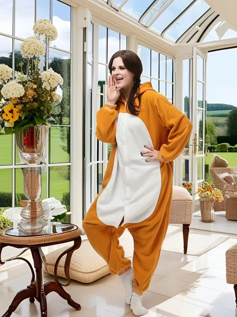Adult Rilakkuma Kigurumi Onesie Pajamas | Cartoon Bear Anime Jumpsuit Sleepwear
