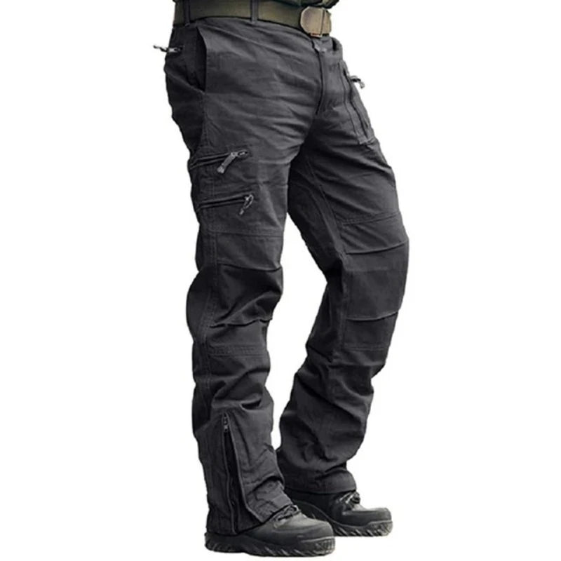 Men's Tactical Cargo Pants — Multi-Pocket Cotton Camouflage Outdoor Work Trousers