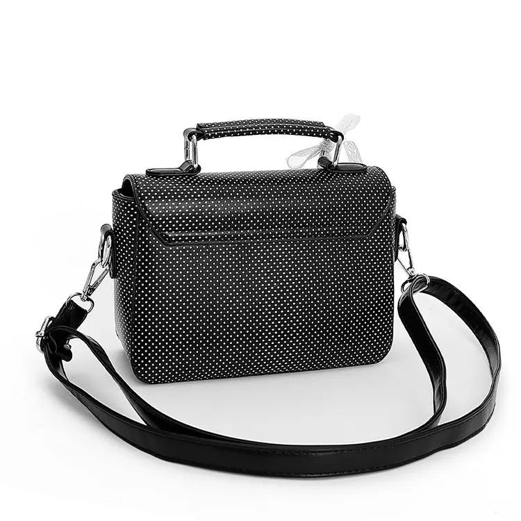 miyagawa Lace Piano Notes Polka Dot Crossbody Satchel – Sweet Color-Block Shoulder Bag for Women