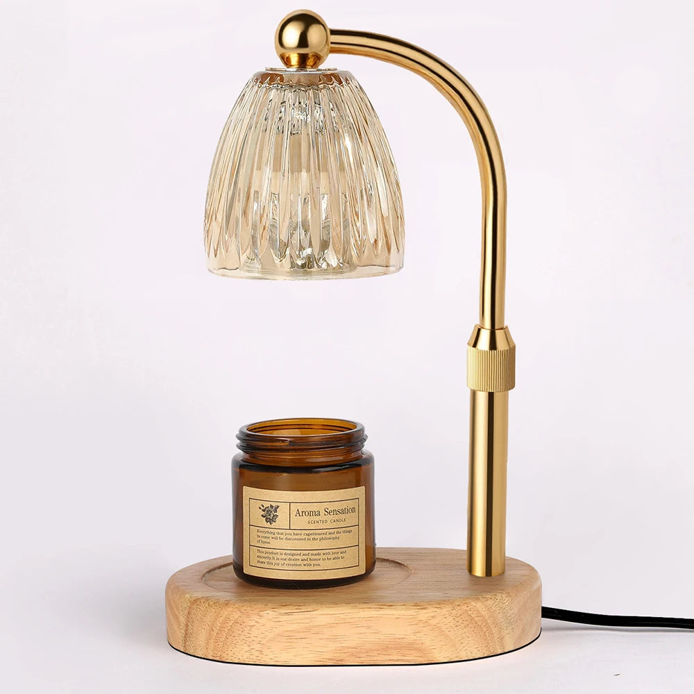 Dimmable 50W Candle Warmer Lamp with Glass Shade