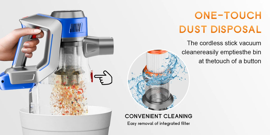 Honki 78KPA Cordless Vacuum Cleaner — LED High Power Wet & Dry Handheld for Pet Hair & Carpet