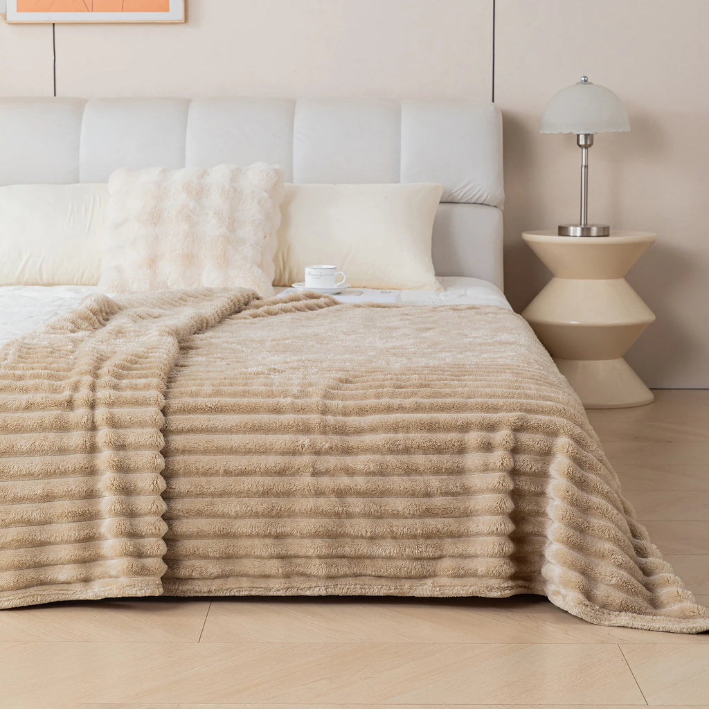 Soft Flannel Blanket – Warm Nap Throw in Multiple Colors, Christmas Gift Blanket