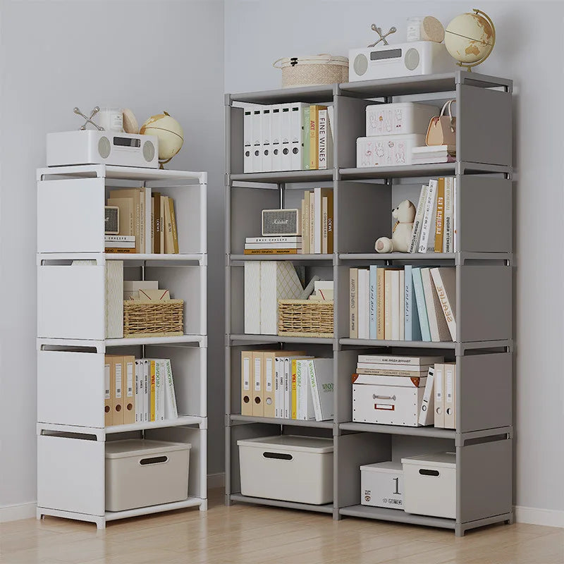 Multilayer Bookshelf & Bookcase – Easy Assembly, Storage Shelf for Books, Toys & Sundries, Living Room, Bedroom & Study