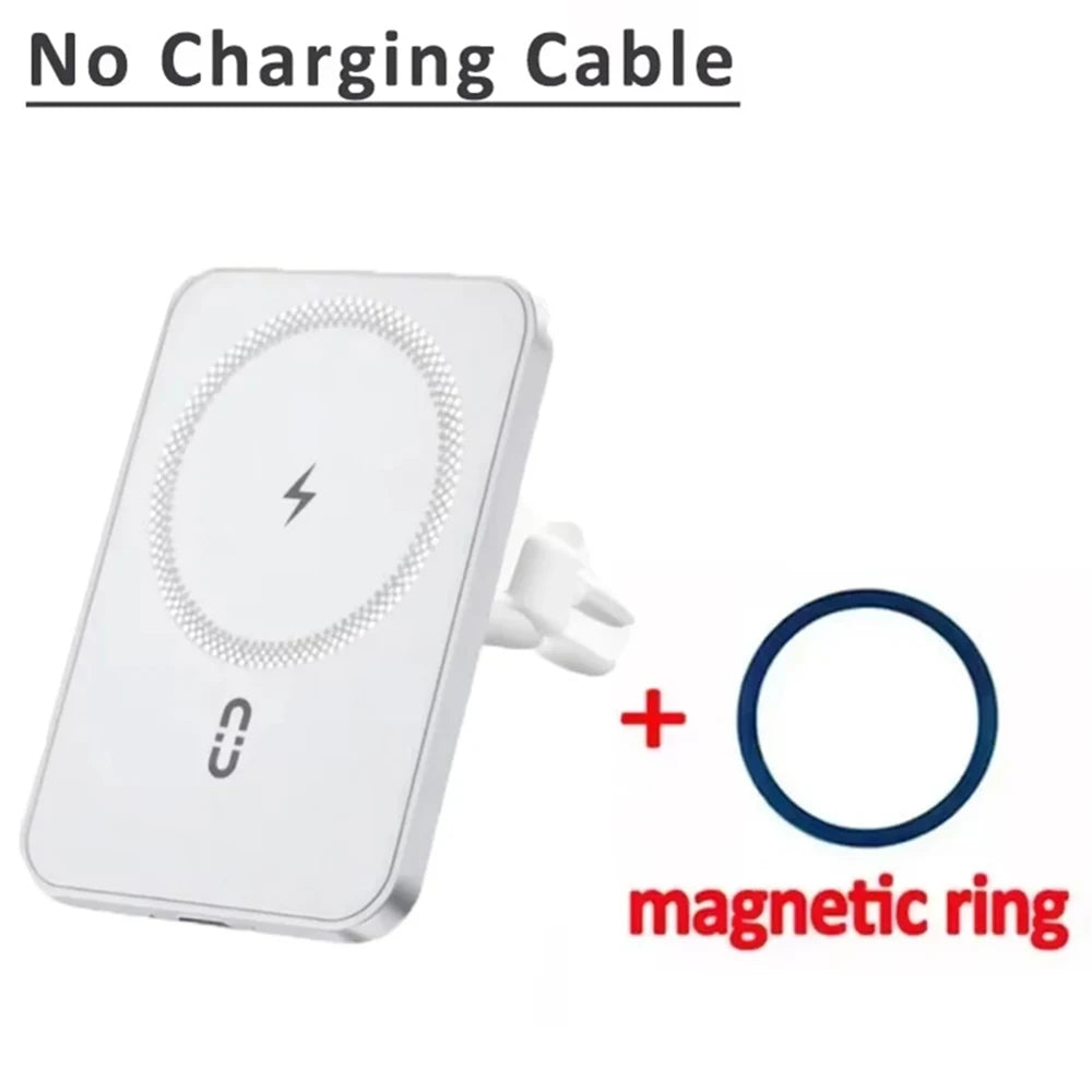 Magnetic Car Air Vent Phone Holder with 15W Wireless Charger – MagSafe Compatible for iPhone 12–17