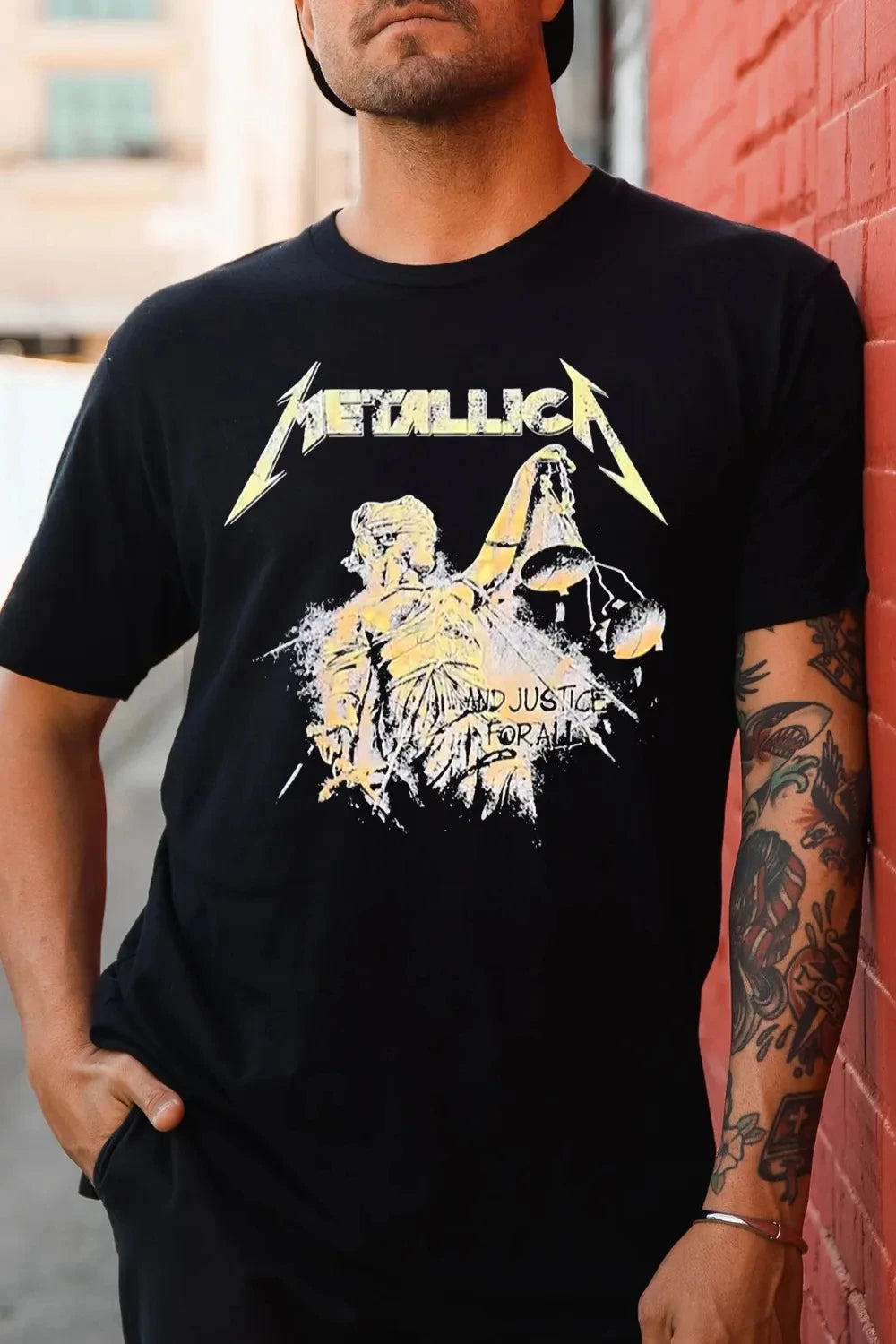 Metallica Rock Band Graphic T-Shirt — 100% Cotton Streetwear Tee for Men & Women