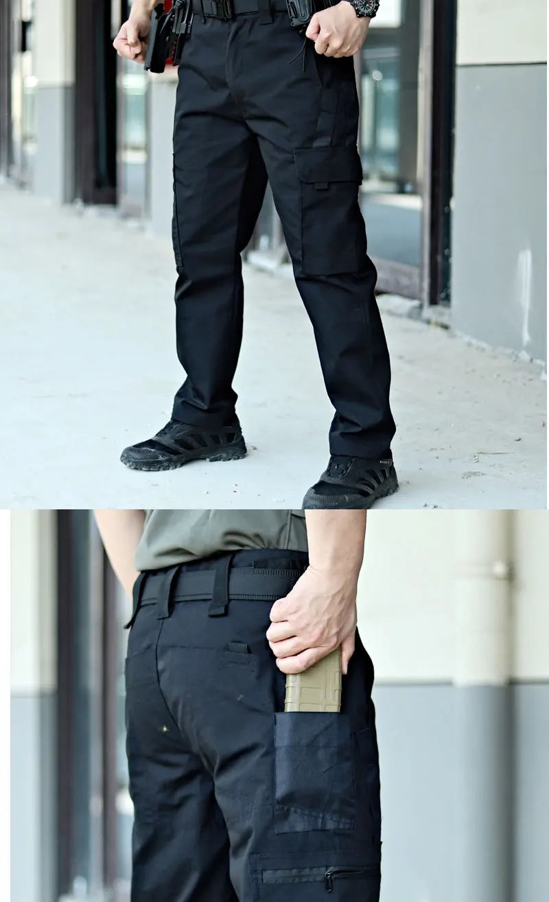 Men's Tactical Waterproof Cargo Work Pants — Multi-Pocket Outdoor Hiking Trousers for Spring, Autumn & Winter