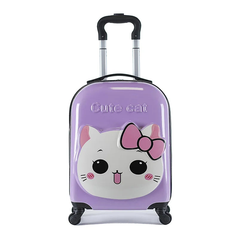 18" 3D Animal Kids Spinner Suitcase — ABS Hard Shell Carry-On for Young Travelers