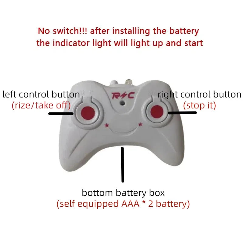 Rechargeable Mini RC Drone – Safe Fall-Resistant Helicopter Toy with Decorative Patterns