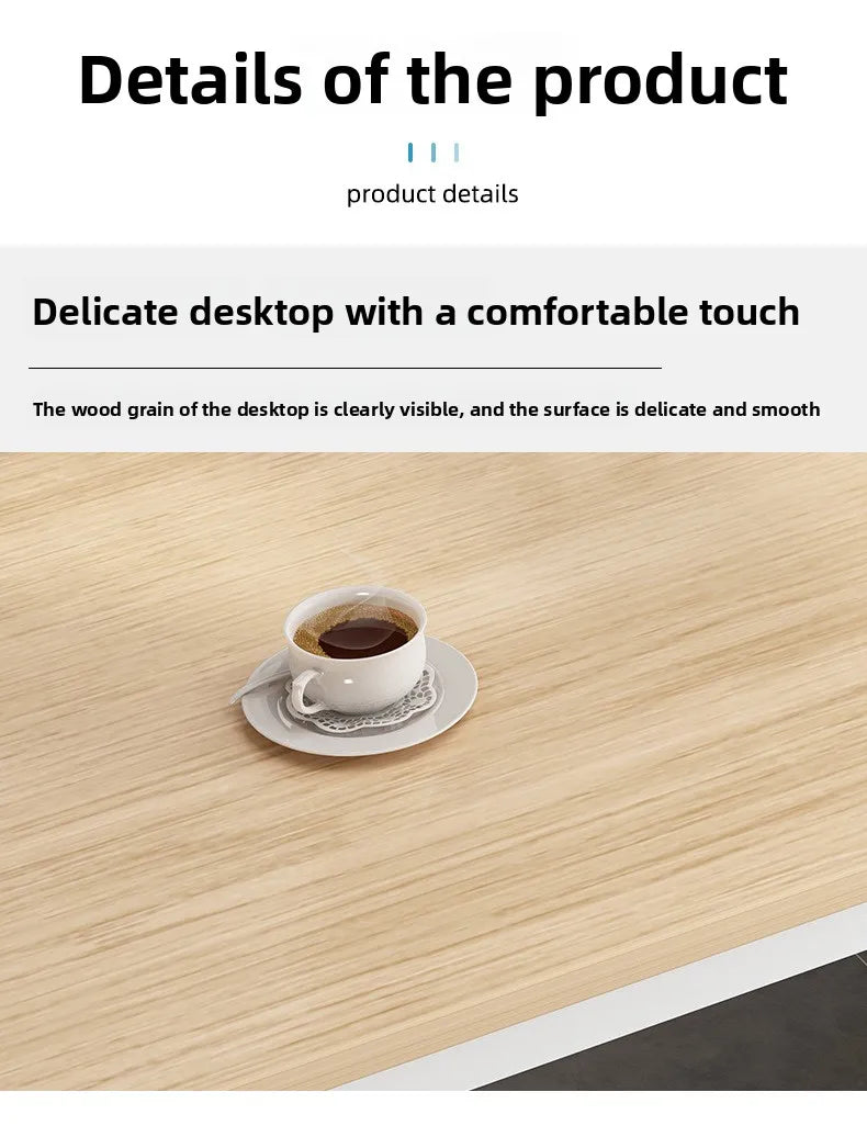 Modern Desk with Integrated Bookshelf — Student Writing Desk, Home Computer Desk & Bedroom Study Table