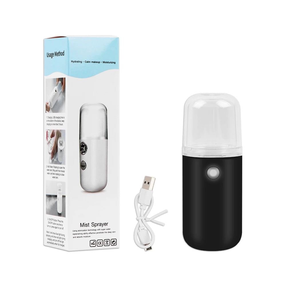 Nano Mist Face Steamer – USB Rechargeable Facial Humidifier & Skin Moisturizer