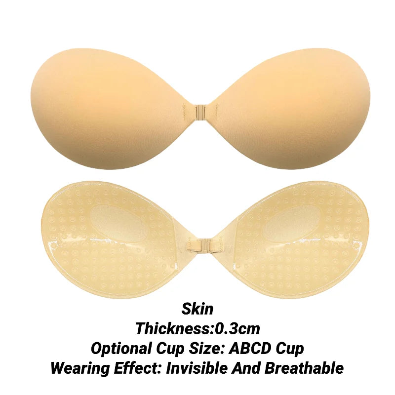 Silicone Adhesive Push-Up Bra — Waterproof Invisible Bra for Backless & Wedding Dresses
