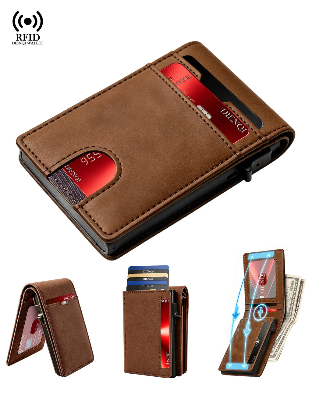 RFID Blocking Credit Card Holder Wallet for Men – Hardcase Smart Wallet with ID Slot