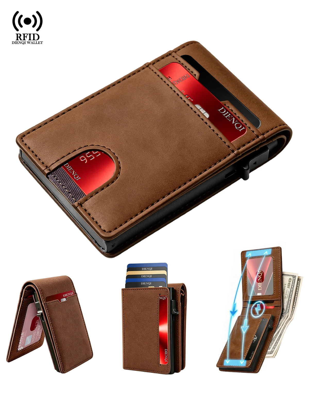 RFID Blocking Credit Card Holder Wallet for Men – Hardcase Smart Wallet with ID Slot