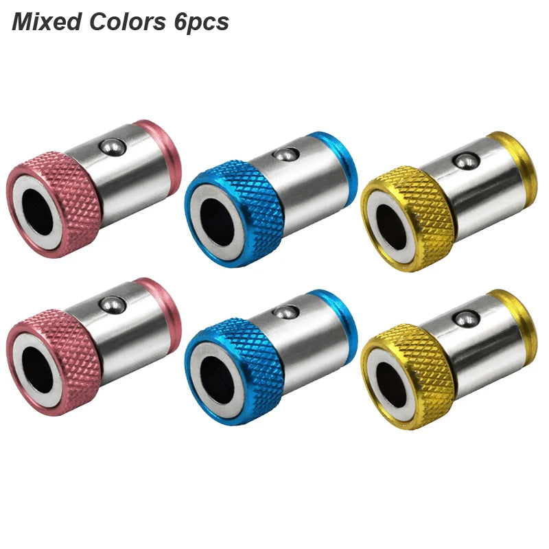 Magnetize Any Bit. Instantly. — 1/4" Magnetic Ring Screwdriver Bit Holder | Strong Magnetizer, Aluminum Alloy, Removable Adapter, 1pc, 3pc & 6pc