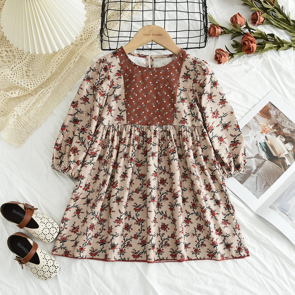 Girls Floral Princess Dress — Casual Flower Costume Dress (2–8 Years)