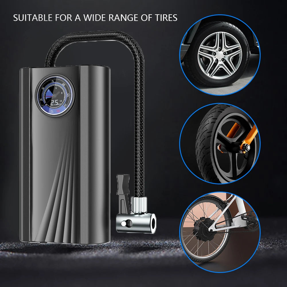 Rechargeable Tire Inflator with Digital Display, 150 PSI