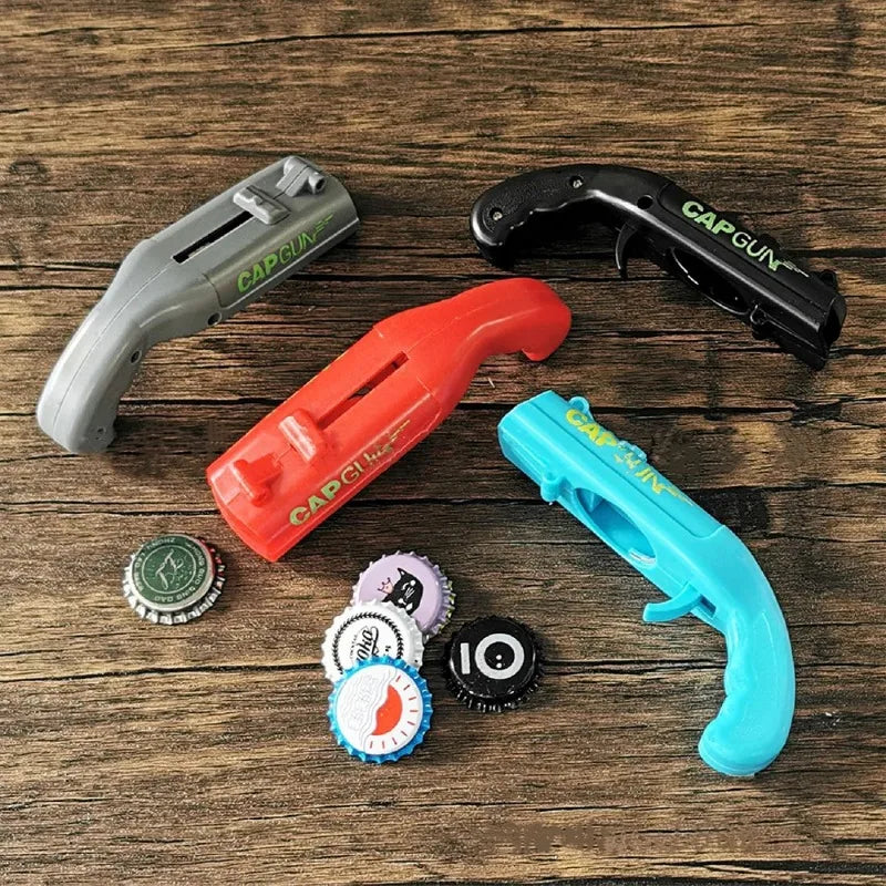 Cap Gun Beer Bottle Opener — Portable Launcher Bar Tool
