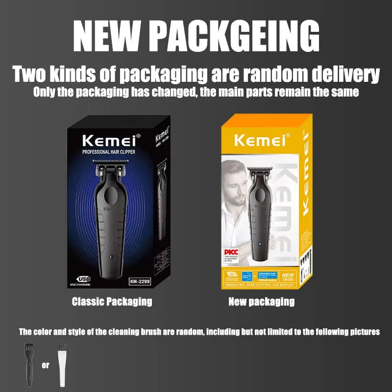Kemei KM-2299 & KM-1102 USB Rechargeable Hair Clipper Kit – Rotary Motor, 180-Min Runtime