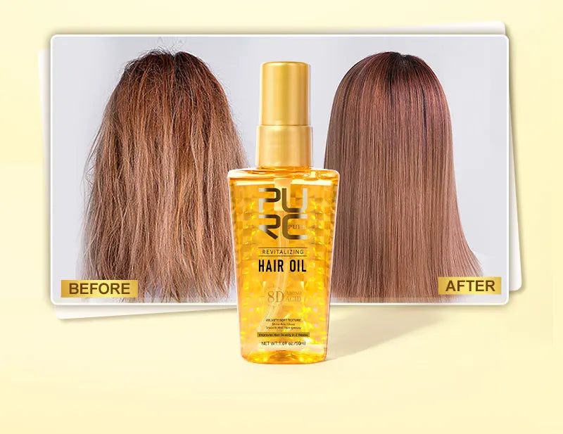 PURC Smoothing Hair Oil Shining Argan Oil Nourishing Soft Repair Damaged Frizz Hair Serum Scalp Treatment Hair Care Products