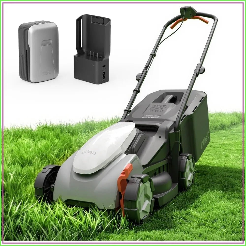 14-Inch Cordless Lawn Mower | Brushless Motor, 5.0Ah Battery & Charger, Cuts 3500 Sq. Ft, 5-Position Height Adjustment