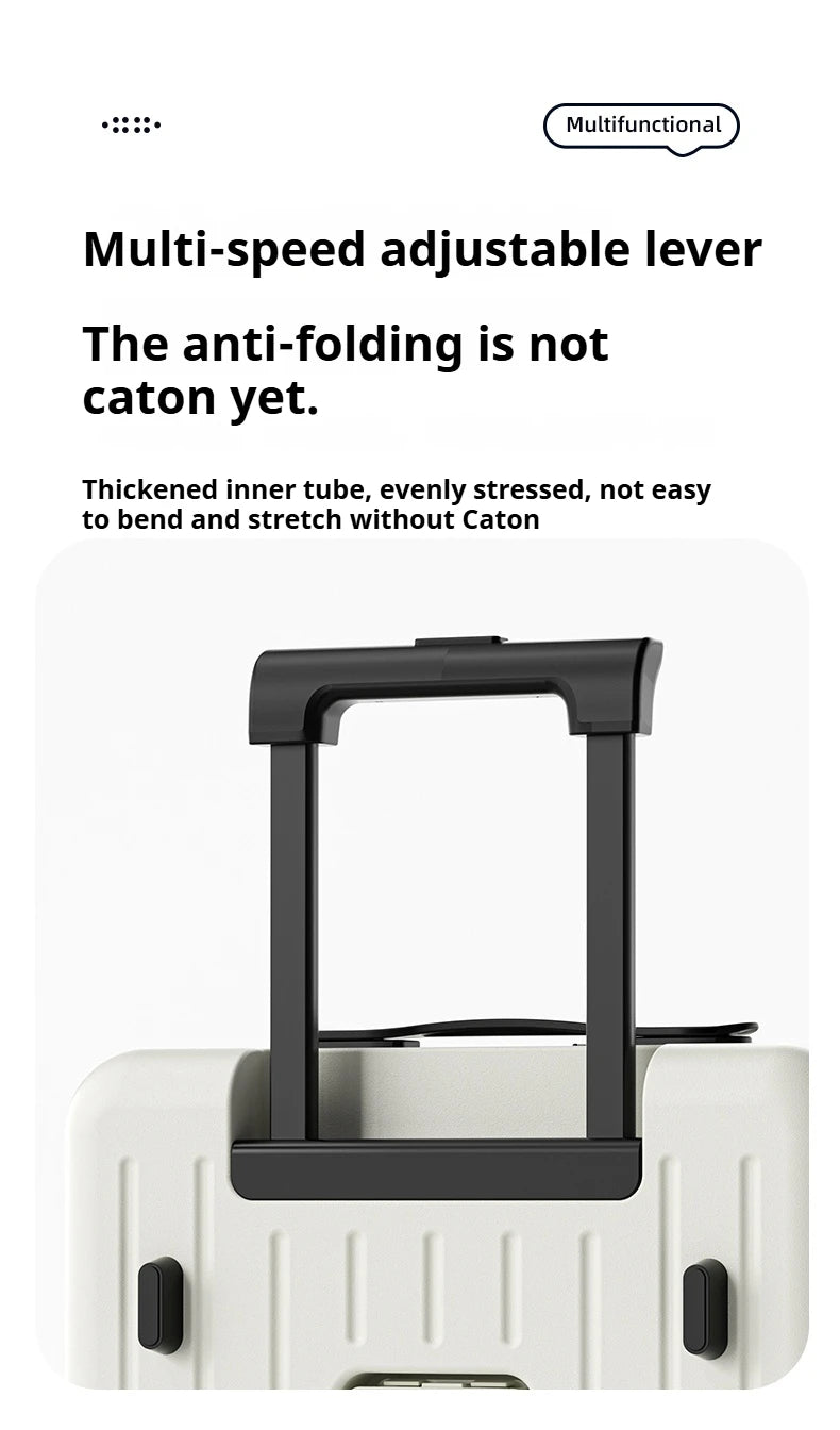 New Front Open Suitcase Hut Trolley Box 20/24/26 Inch High Quality Frame Large Capacity Suitcase Men's Ladies' Travel Case