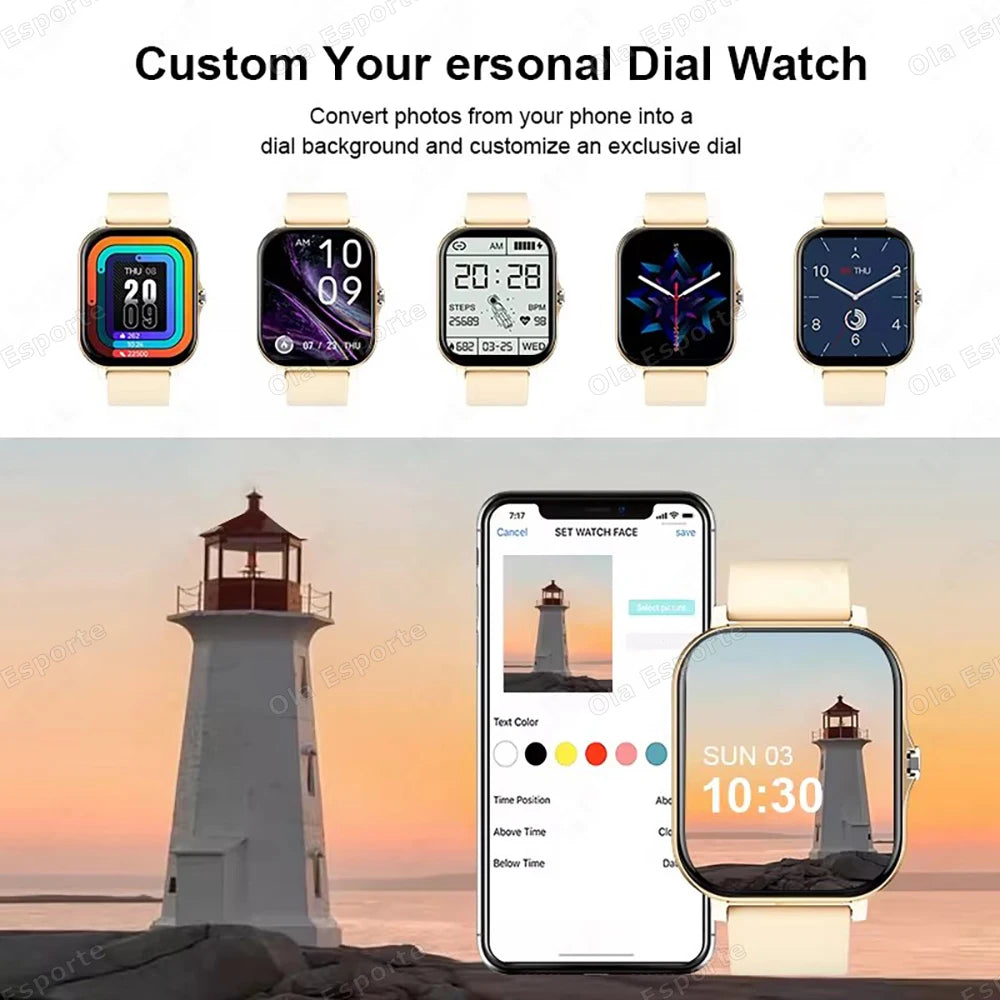 Smart Watch 2.01" HD Display | Answer Calls Sport Modes DIY Dial Weather Forecast Smartwatch