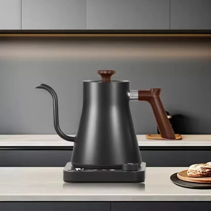 900ml Electric Gooseneck Kettle – 1200W, Stainless Steel, Temperature Control for Coffee & Tea