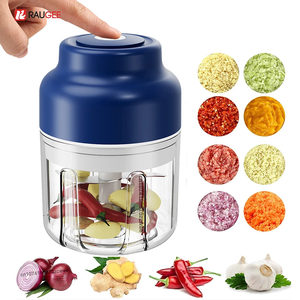 Electric Garlic Chopper 320ML — USB Rechargeable Mini Food Chopper & Meat Grinder
