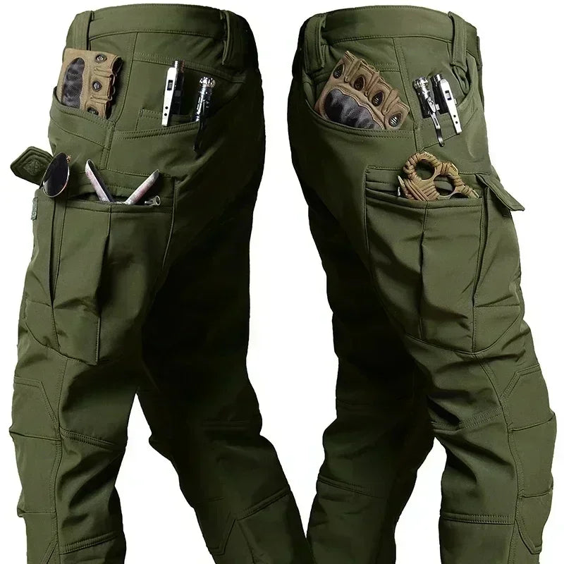 Men's Camo Waterproof Tactical Jacket & Fleece Pants Set – Winter Hunting Outdoor 2-Piece