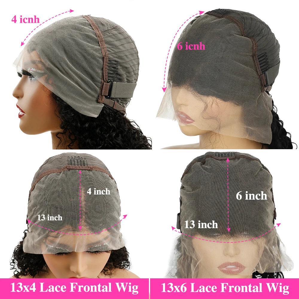 200% Density Burmese Curly Lace Front Wig | 13x4 13x6 HD Transparent Pre-Plucked Virgin Human Hair