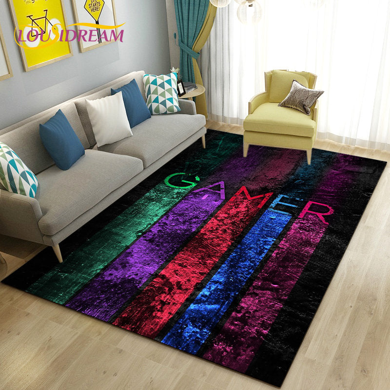 3D Game Controller Area Rug – Non-Slip Kids Carpet for Bedroom, Living Room & Playroom