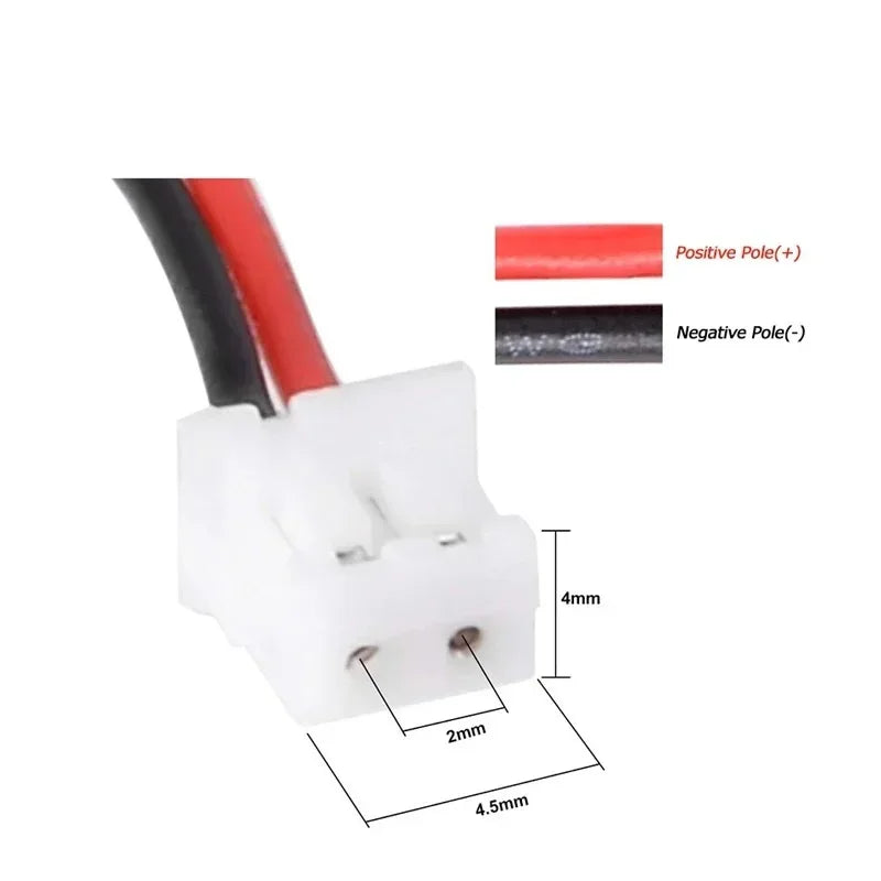 3.7V LiPo Rechargeable Battery – PH2.0 Plug for GPS, Bluetooth Speaker, PS4, Humidifier & MP3/MP4