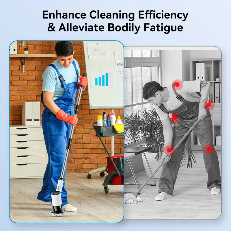 Cordless Electric Cleaning Brush – 7-Piece Spin Scrubber Kit for Bathroom, Kitchen & Shower