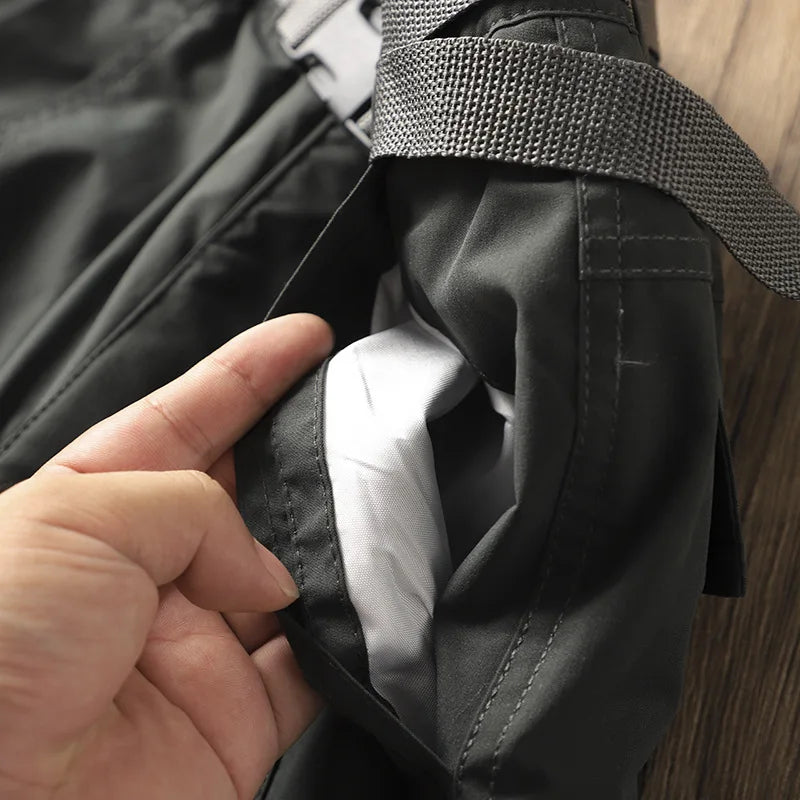 Men's Fleece-Lined Waterproof Hiking Pants — Loose Windproof Outdoor Workwear