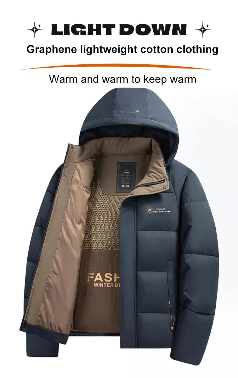 Men's Graphene Windproof Hooded Jacket — Lightweight Technical Outer Shell