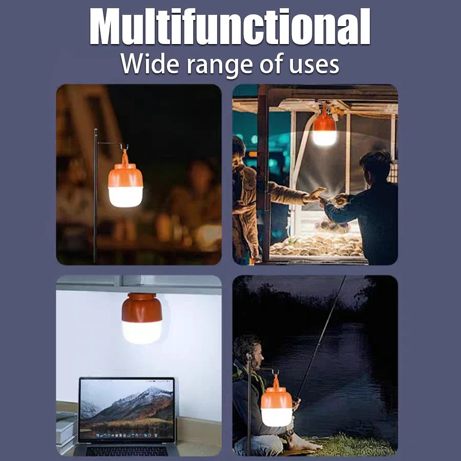 LONGRIVER LED Camping Lantern – USB Rechargeable, Power Bank, 4-Mode, 8–48hr Runtime, IPX4 Outdoor Light