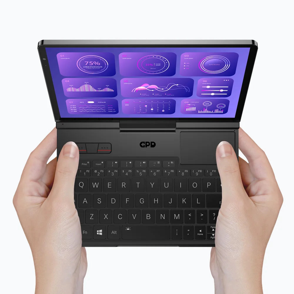 GPD Pocket 4 8.8" Mini Laptop – AMD Ryzen AI 9 HX 370, Up to 64GB LPDDR5X, 2TB NVMe, 144Hz Touch, Windows 11