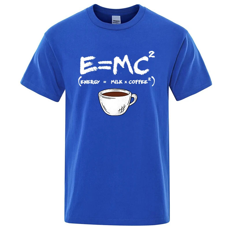 Men's Funny Energy Print Cotton T-Shirt — Humorous Graphic Tee