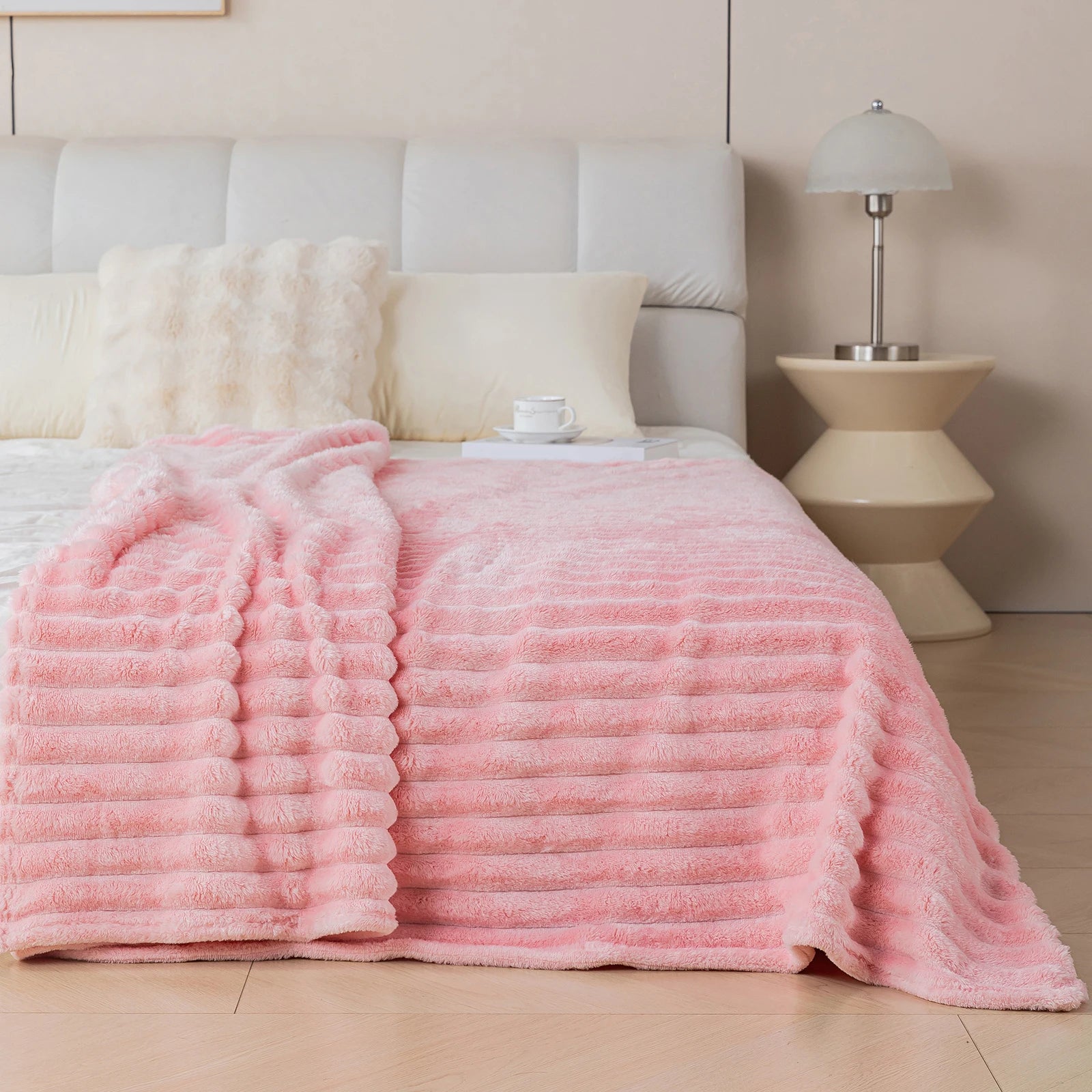 Soft Flannel Blanket – Warm Nap Throw in Multiple Colors, Christmas Gift Blanket