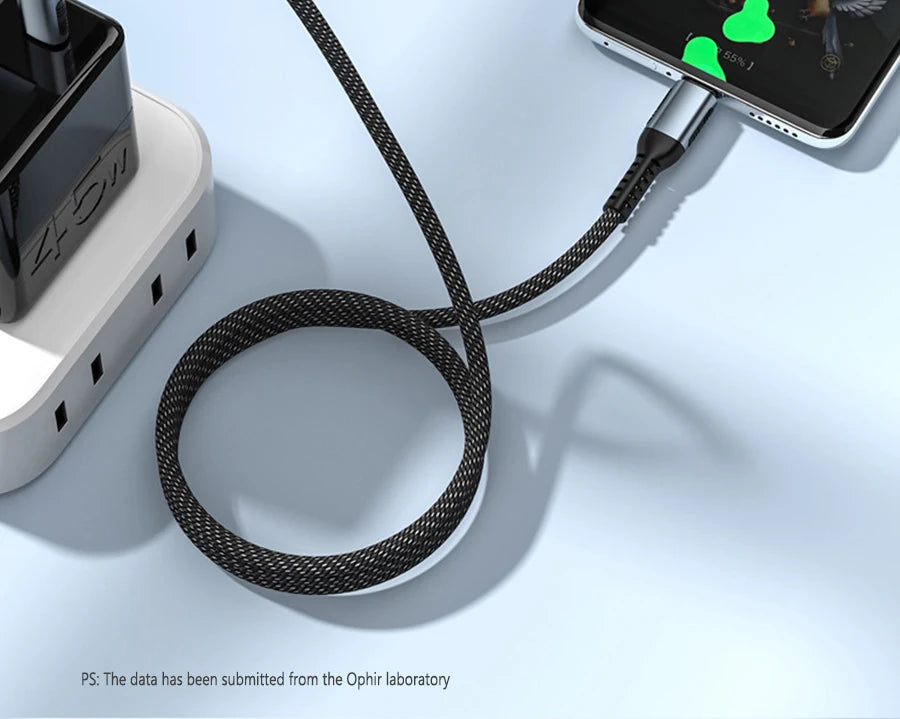 USB-C Ultra Fast Charge Cable with E-Marker Chip – PD 240W/100W/60W, 1m to 2m, 3 Colors