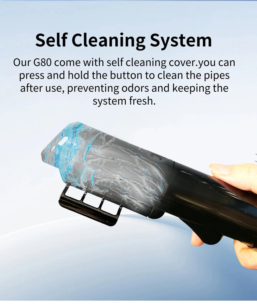 ABIR G80 Handheld Carpet Cleaner — 150000Pa Wet & Dry Vacuum for Home, Sofa, Window, Car, Pet & Upholstery Spot Cleaning